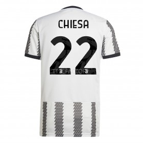 Koszulka Juventus Chiesa 22 Domowe Stroje Piłkarskie 2022/23 Krótki Rękaw